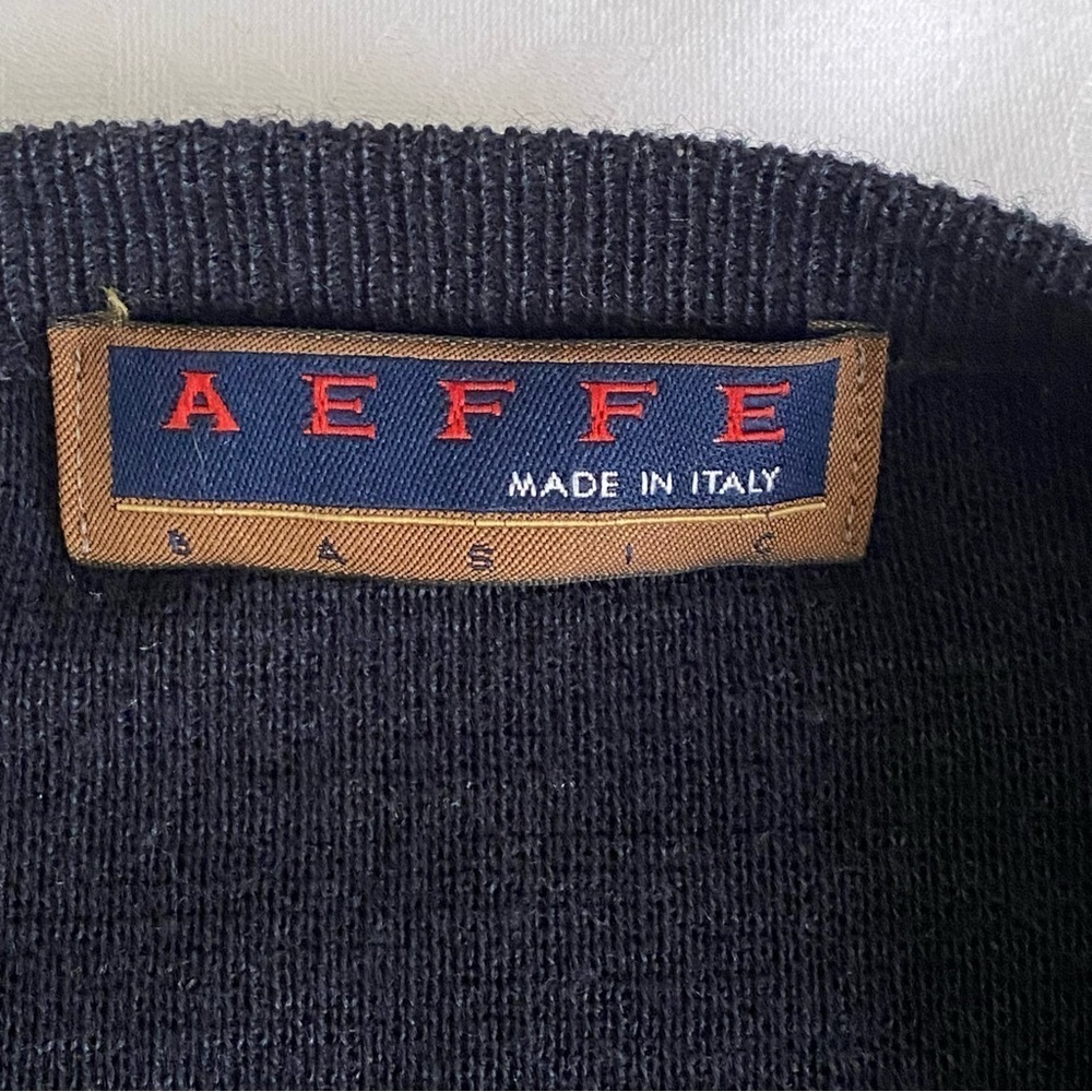 Vintage 1990s Y2K Graphic V Neck Wool Blend & Faux Suede Pullover Sweater Size L - Picture 5 of 11